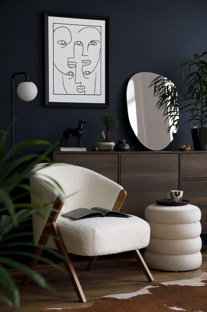 Elegant modern living room interior design